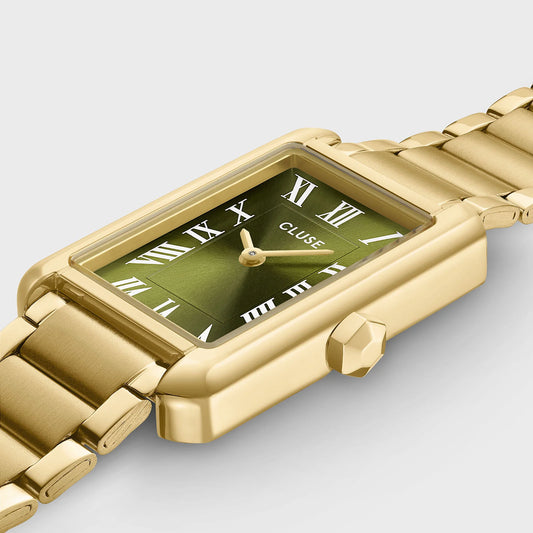 CLUSE BELISENNA OLIVE GREED DIAL LADIES GOLD STAINLESS STEEL WATCH