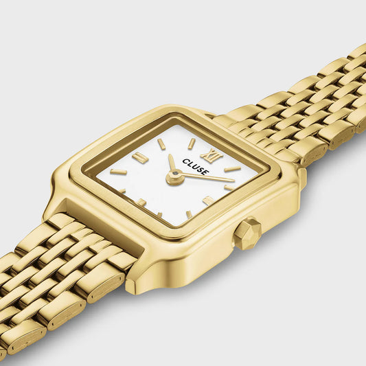 CLUSE GRACIEUSE MINI WHITE DIAL LADIES GOLD STAINLESS STEEL WATCH