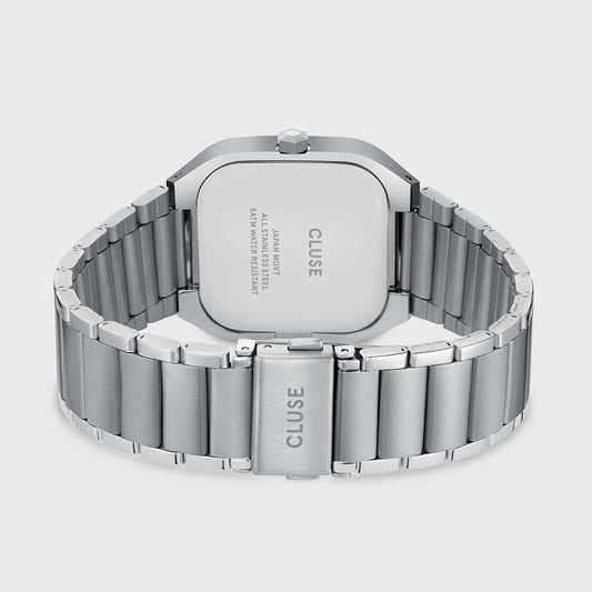 Cluse Quadrus Watch Steel, Green, Silver Colour