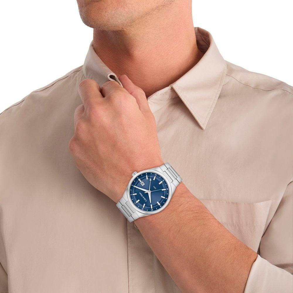 Calvin Klein Distinguish Men's Blue Dial Stainless Steel Watch