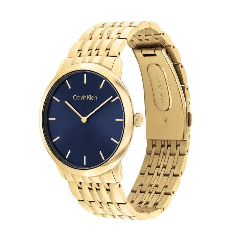 Calvin Klein Gold Steel Blue Dial Watch