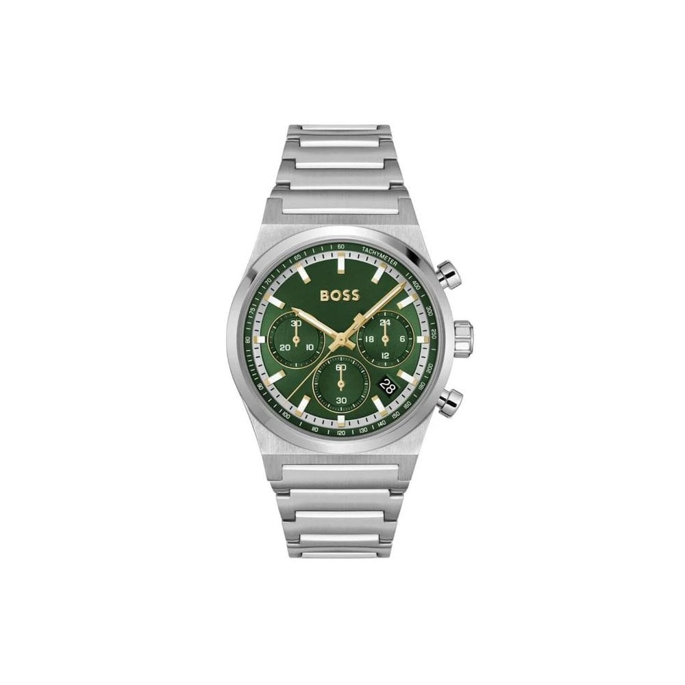 Candor, Green Dial, Chronograph, Gents Stainless Steel Watch