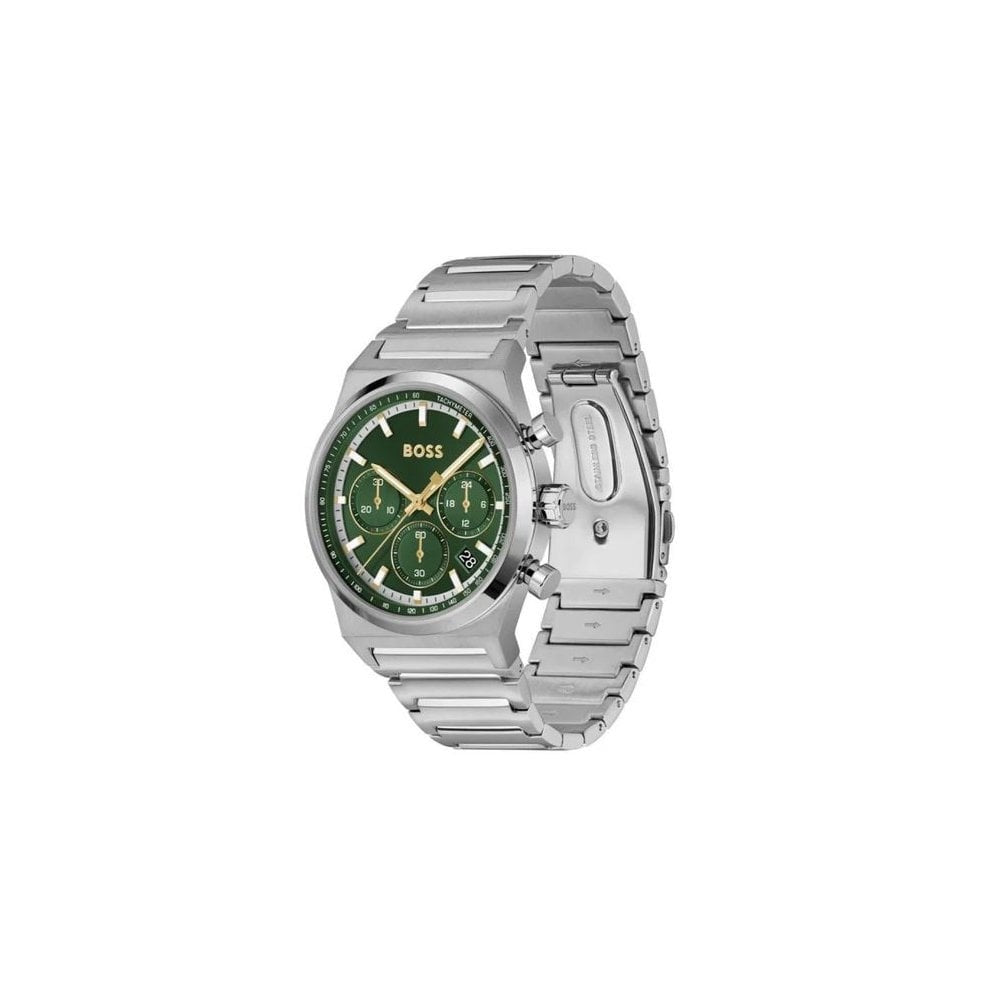 Candor, Green Dial, Chronograph, Gents Stainless Steel Watch