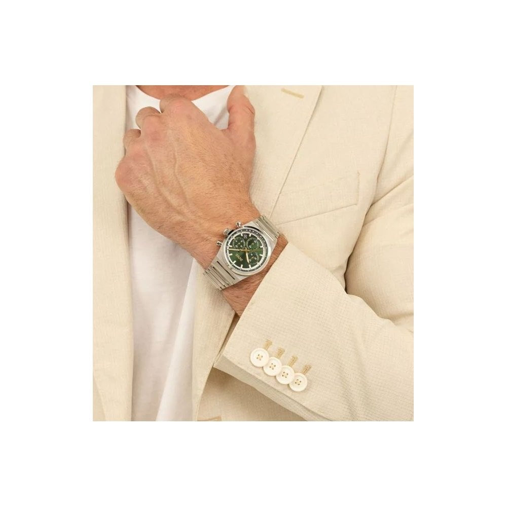 Candor, Green Dial, Chronograph, Gents Stainless Steel Watch