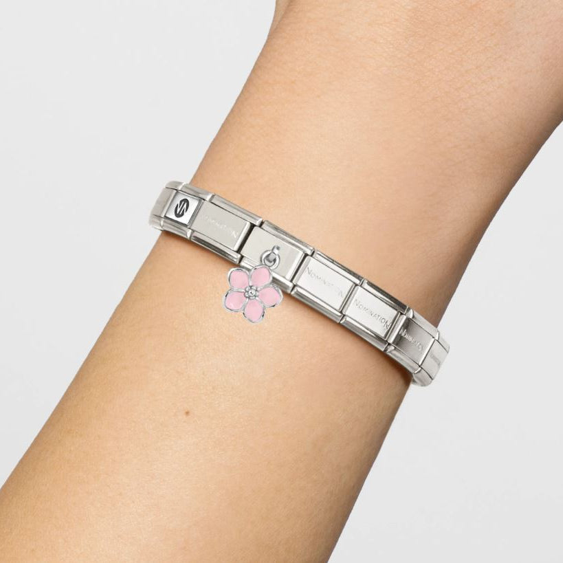 Nomination Light Pink Flower Drop Charm