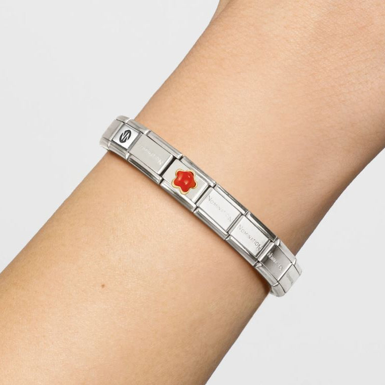 Nomination Red Coral Flower Charm