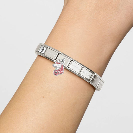 Nomination Pink and White Unicorn Drop Charm