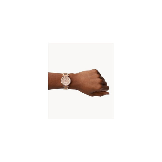 Carlie Three-Hand Rose Gold-Tone Stainless Steel Watch