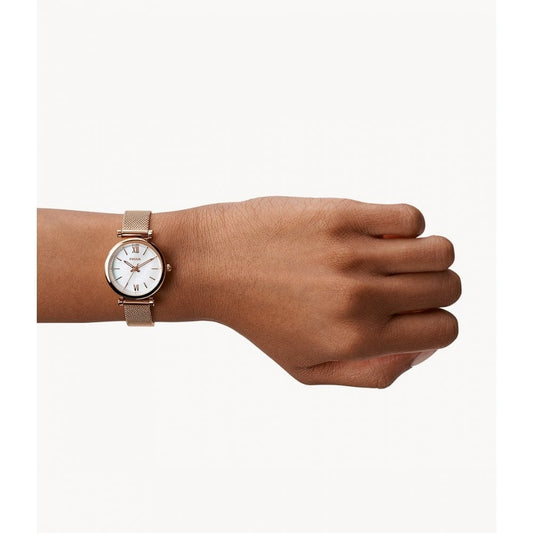 Carlie Three-Hand Rose Gold-Tone Stainless Steel Watch