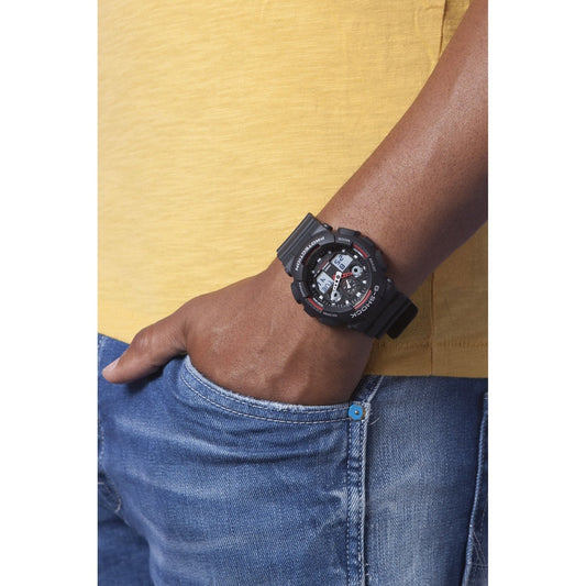 Casio G-Shock Chronograph digital Watch with alarm & black rubber strap