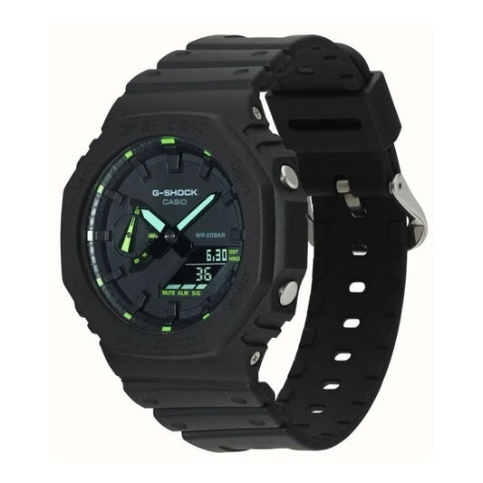 Casio G-Shock Utility Black Series Watch with Neon Green Details