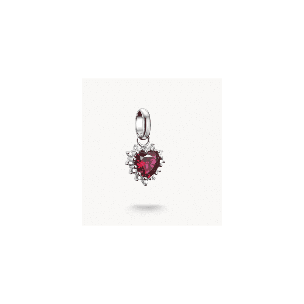 Charm pendant True Romance red heart Connect silver