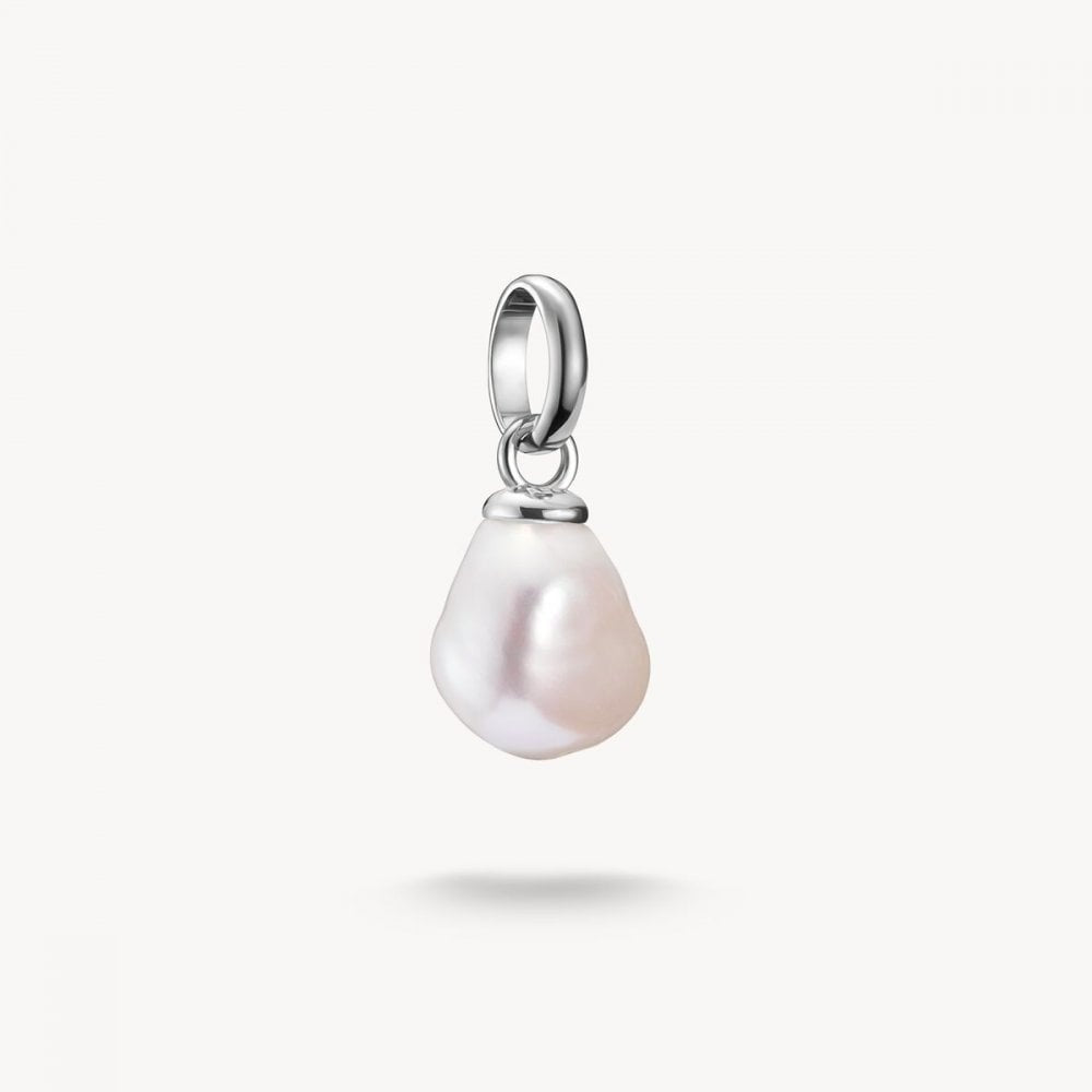 Charm pendant freshwater pearl Connect silver
