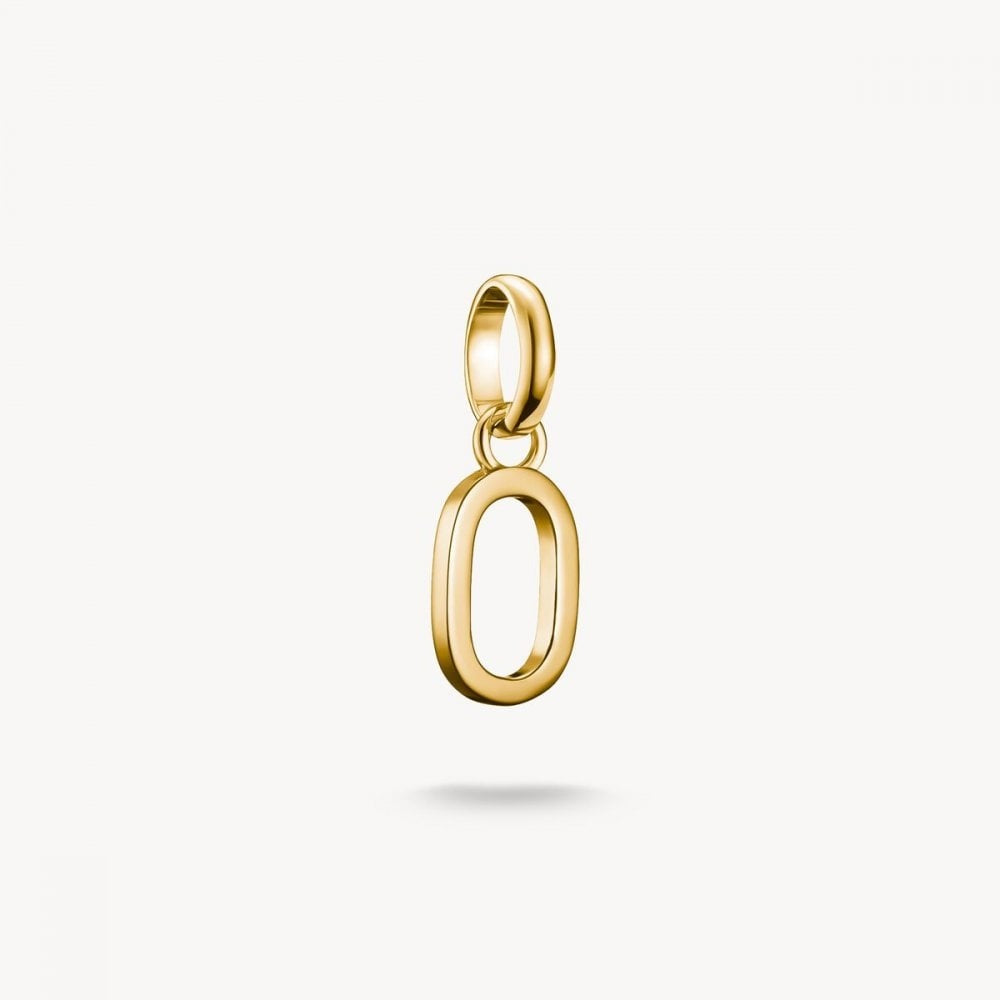 Charm pendant letter O Connect gold-plated