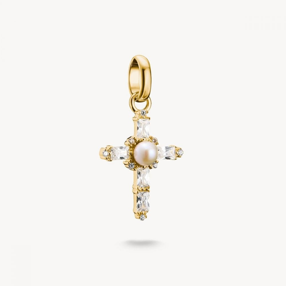 Charm pendant vintage cross Connect gold-plated