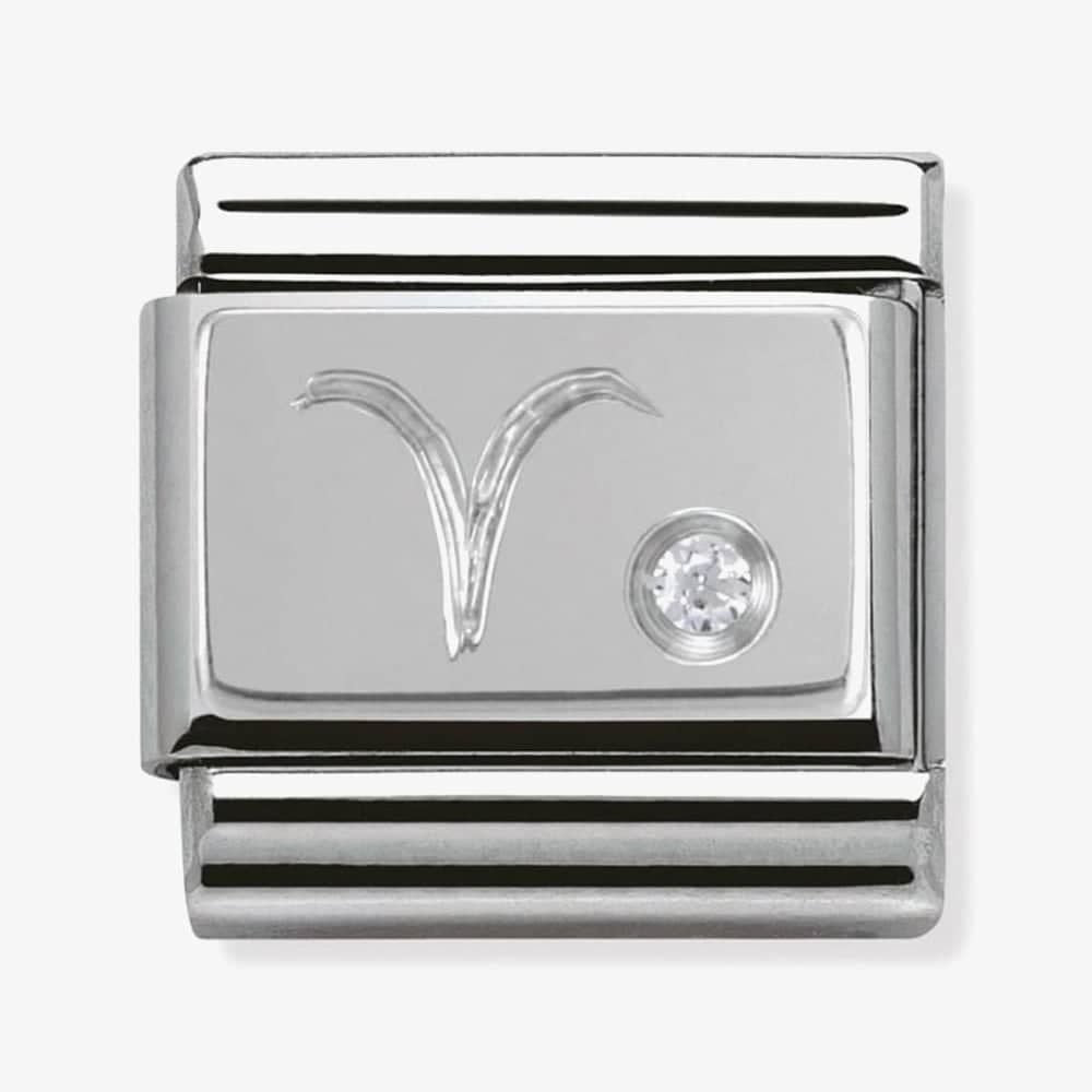 Composable Classic ARIES ZODIAC CHARM stainless steel, Cubic zirconia and 925 silver