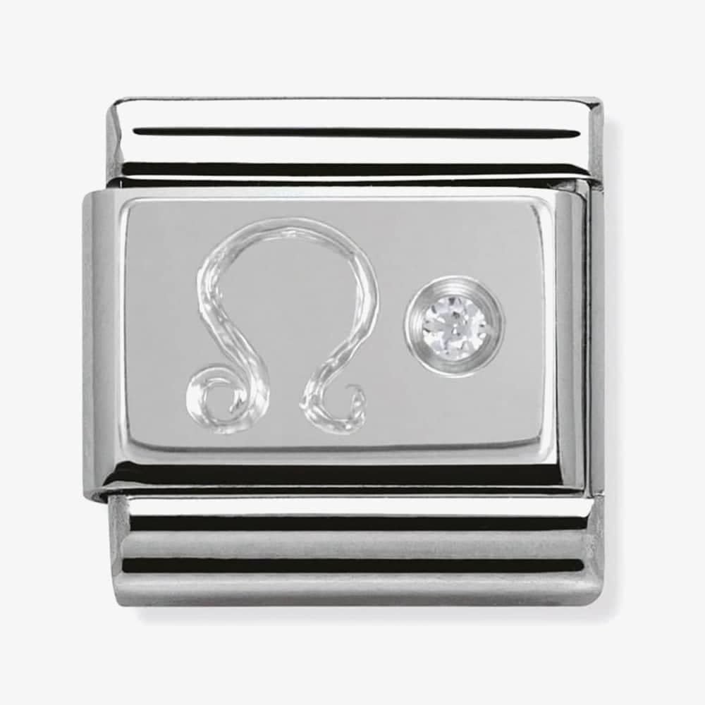 Composable Classic LEO ZODIAC CHARM stainless steel, Cubic zirconia and 925 silver