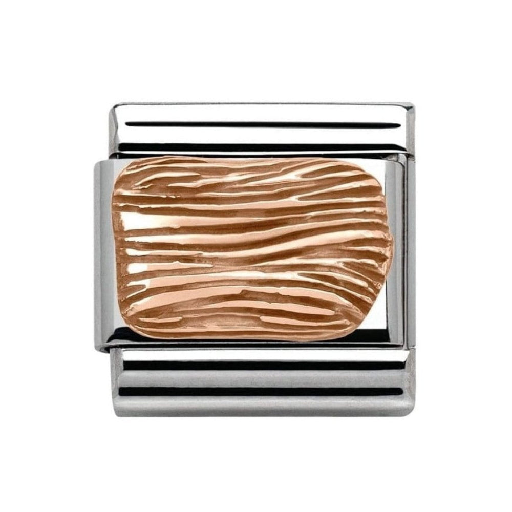 Composable Classic LINES in stainless steel with 9K rose gold