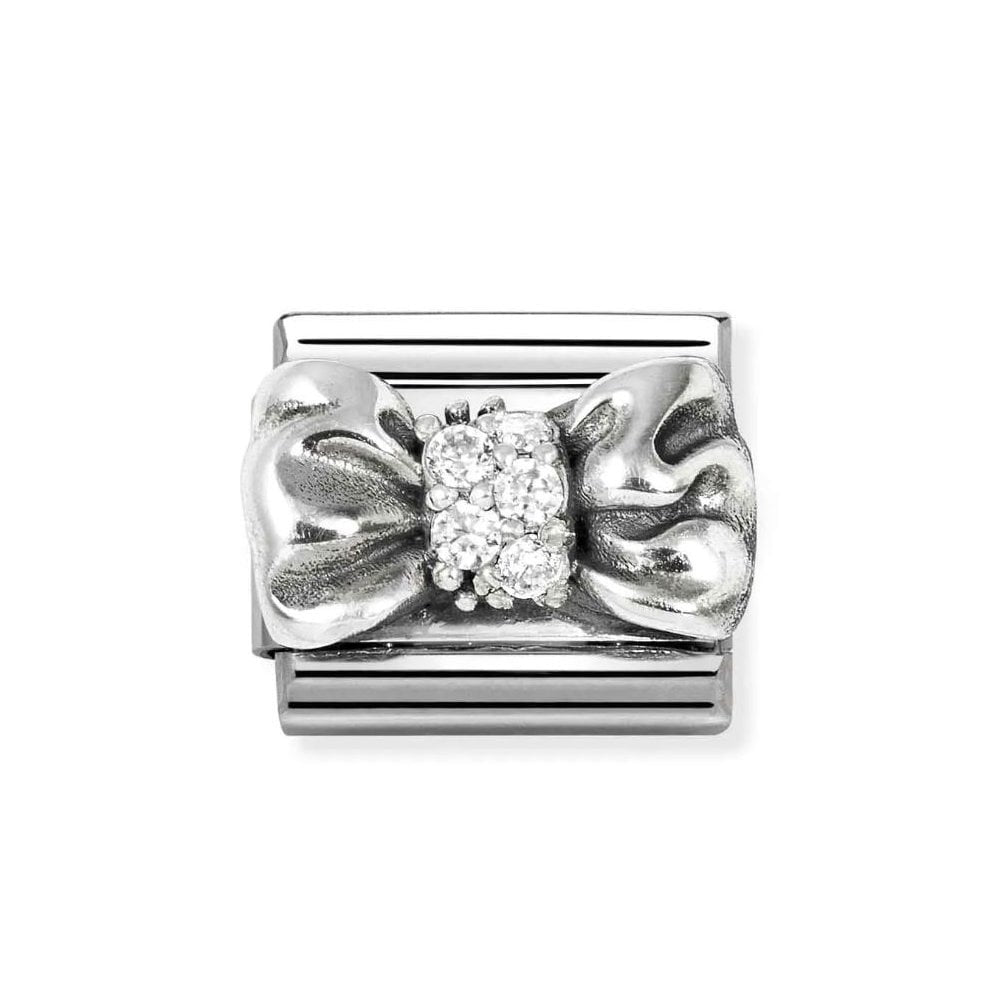 Composable Classic Link, Bow with CZ, silver Charm