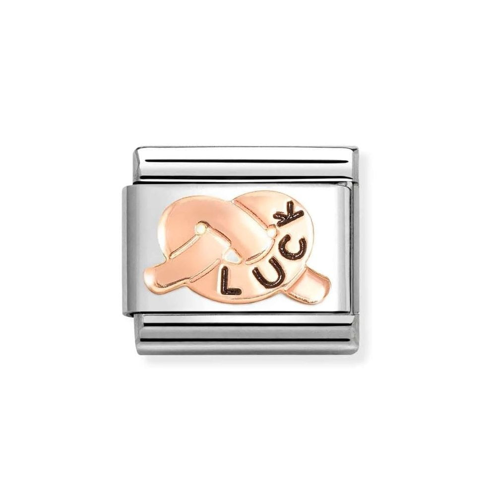 Composable Classic Link LUCK Promises Knot Rosegold Charm