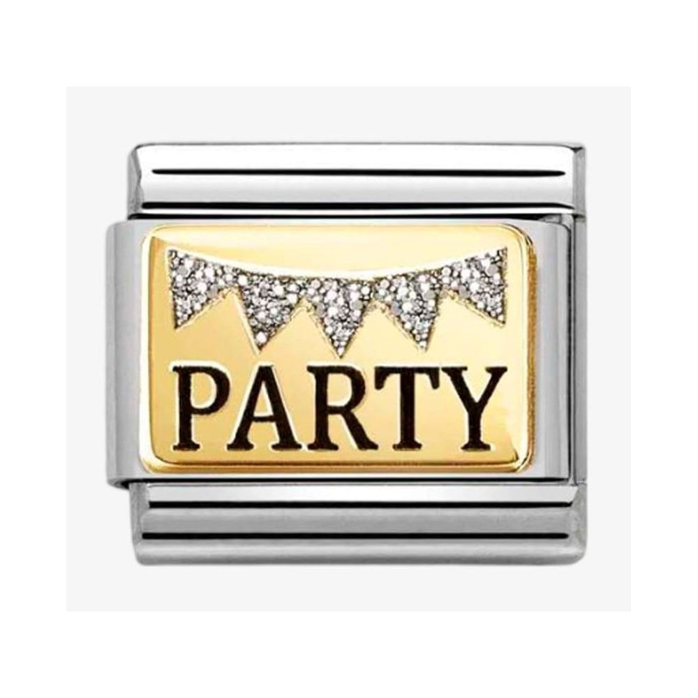 Composable Classic Link, PARTY, Glitter Bunting Charm