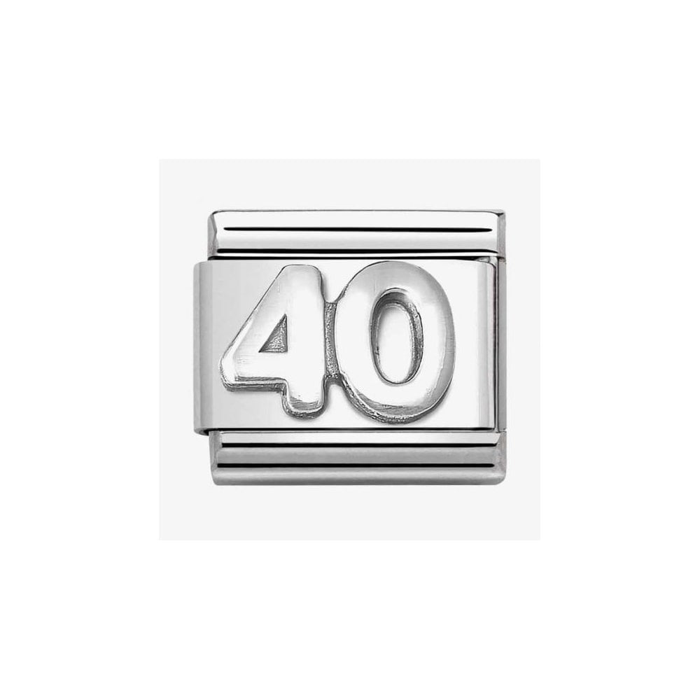 Composable Classic Link, number 40, silver Charm