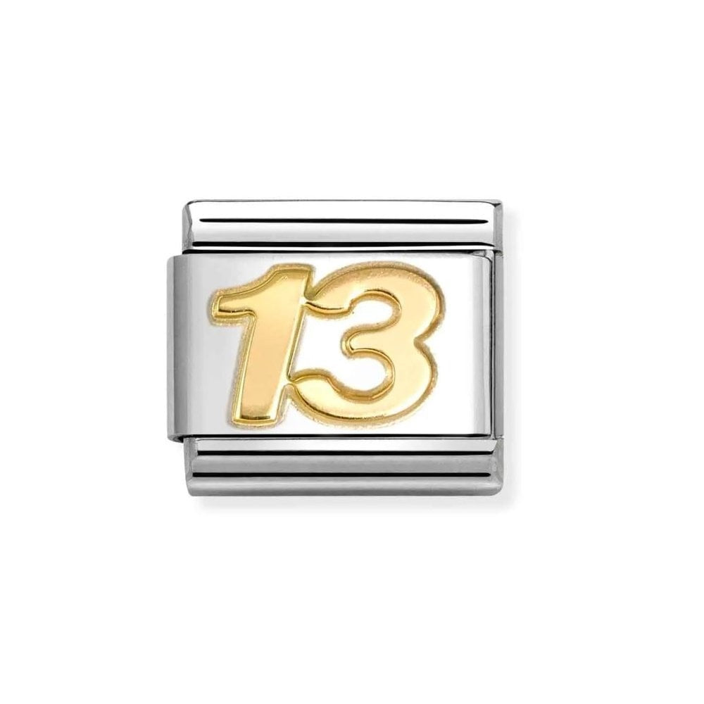 Composable Classic Link, yellow gold number 13 Charm