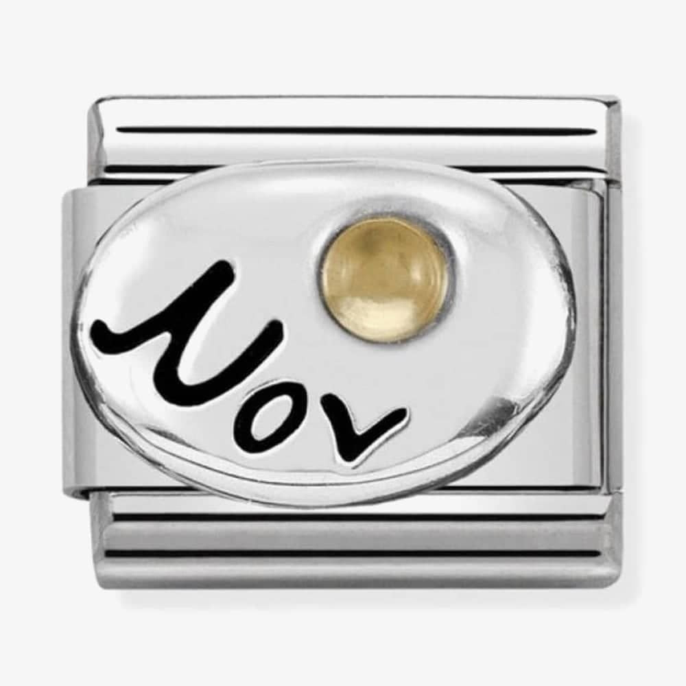 Composable Classic NOVEMBER BIRTHSTONE CITRINE in stainless steel & sterling silver