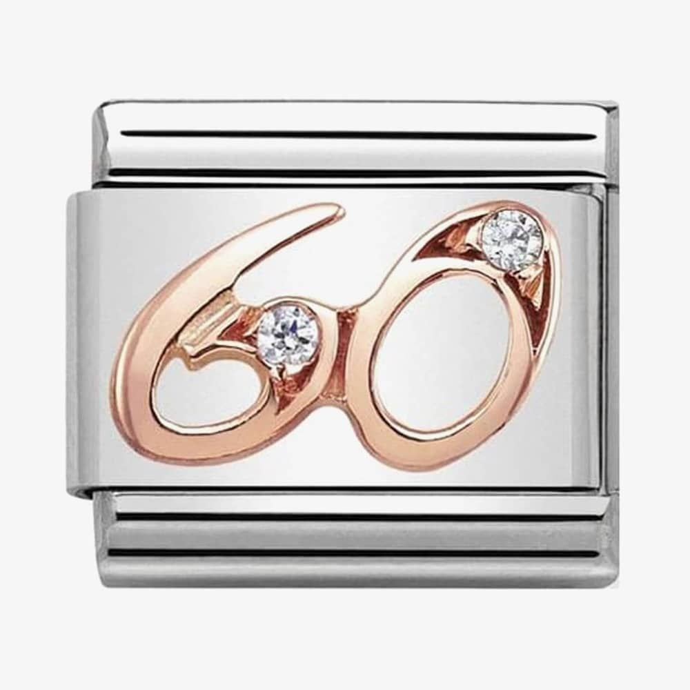 Composable Classic Number 60 Link in Rose Gold Charm
