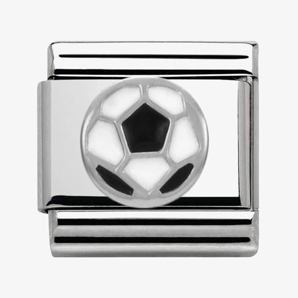 Composable Classic SOCCER BALL in stainless steel, enamel and silver 925
