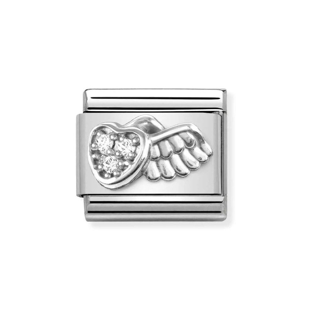 Composable Link, Winged Heart with CZ Charm