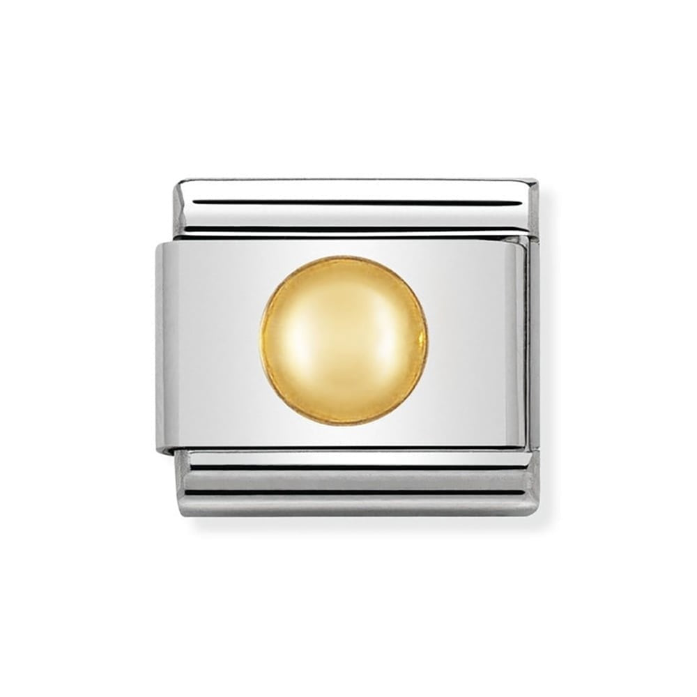 Composable classic BIG DOT link in steel and 18kt gold
