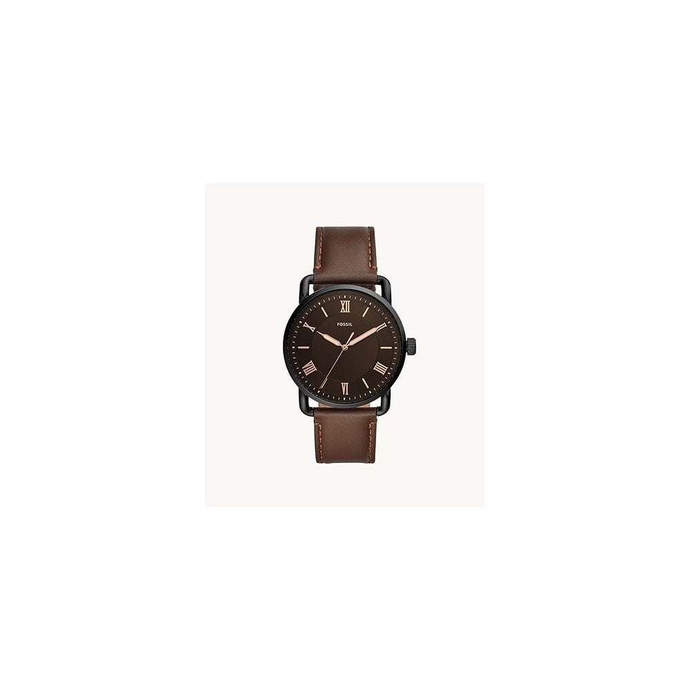 Copeland 42mm Three-Hand Brown Leather Watch