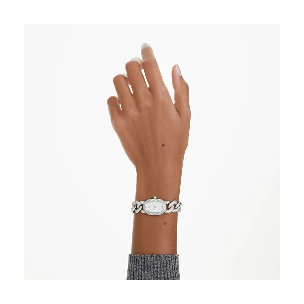 DEXTERA CHAIN LINK SILVER QUARTZ WATCH