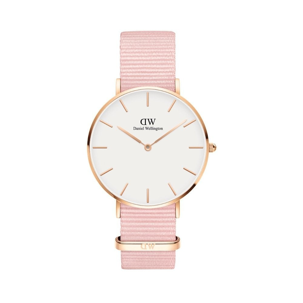 DW Petite Rosewater Rose Gold Watch with 36mm white dial