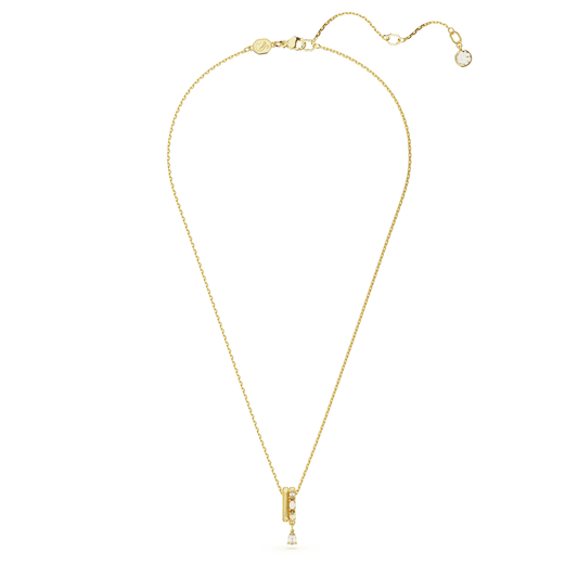 Dextera pendant Mixed cuts, White, Gold-tone plated