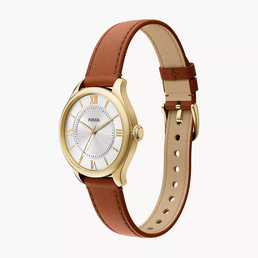 FOSSIL GILMORE LADIES BROWN LEATHER WATCH