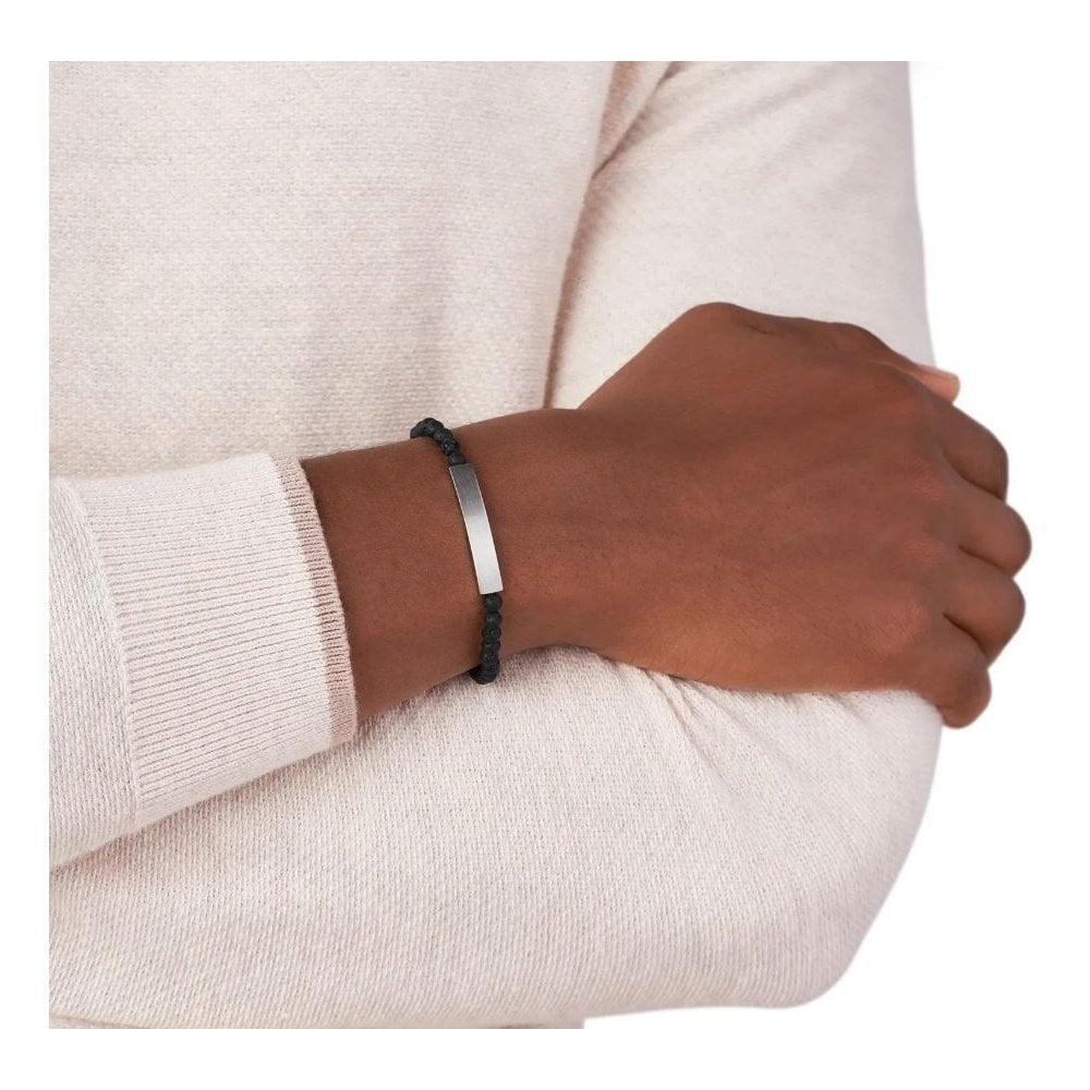 Ellis Plaque Lava Stone Bracelet