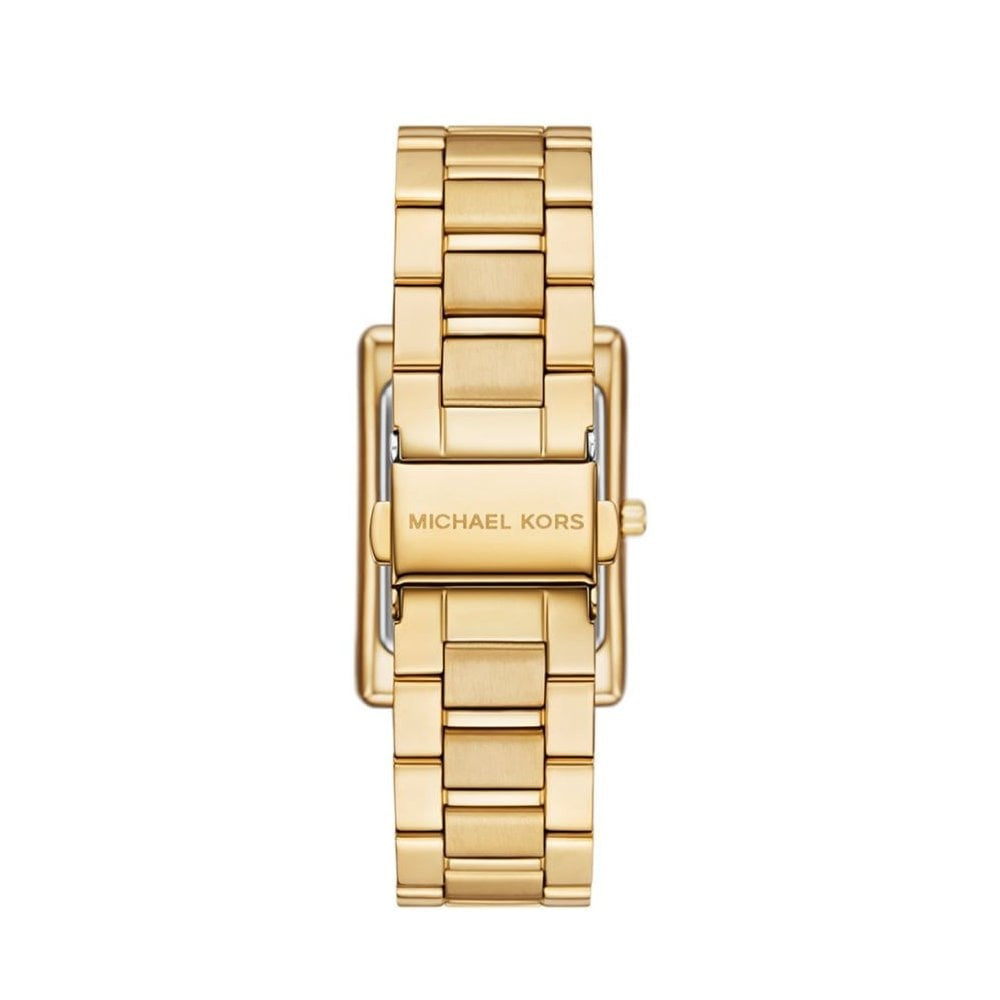 Essex, Rectangular Ladies Gold Stainless Steel Watch