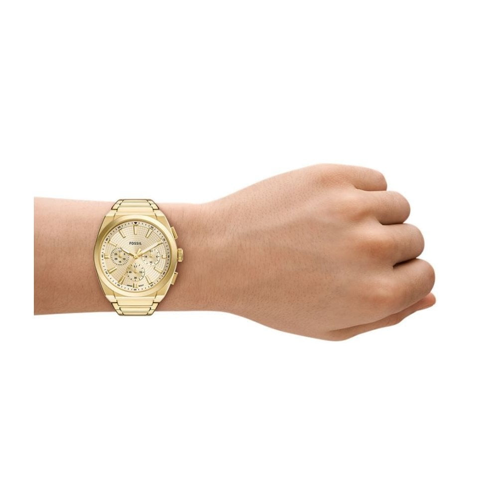 Everett, Chronograph Gents Gold Stainless Steel Watch