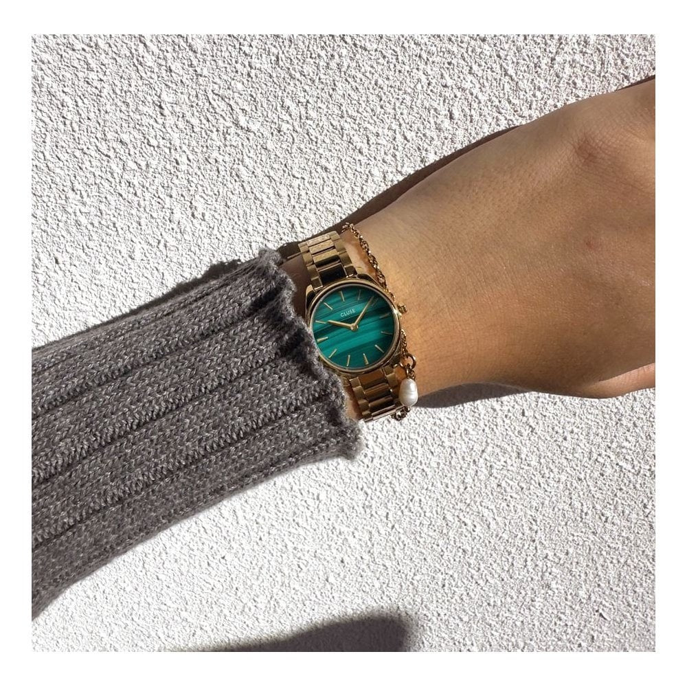 Féroce Mini, Green Dial, Ladies Gold Stainless Steel Watch