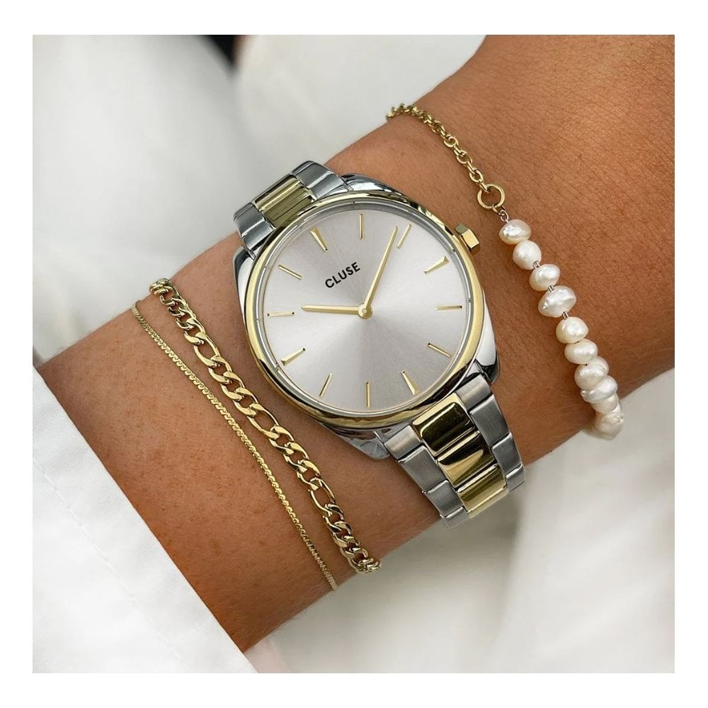 Féroce Petite, Silver Dial, Ladies Two-Toned Stainless Steel Watch