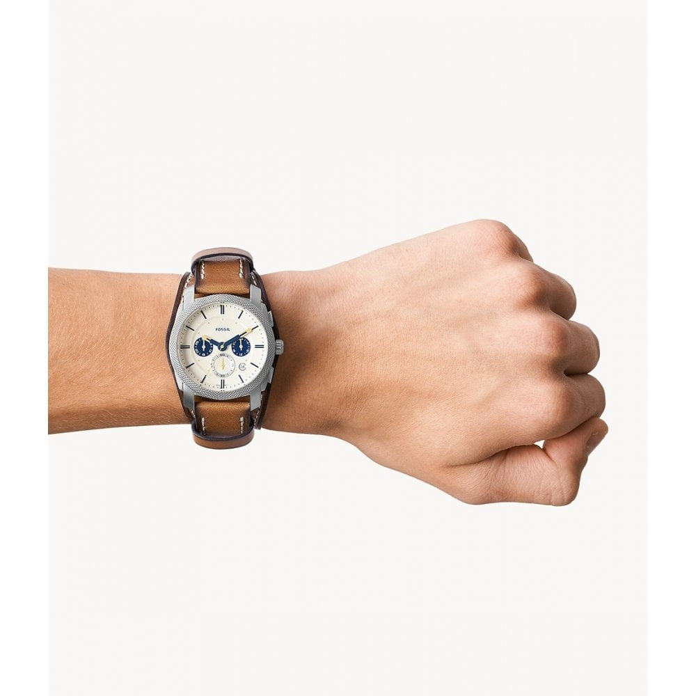 Fossil Machine Chronograph Tan Eco Leather Watch