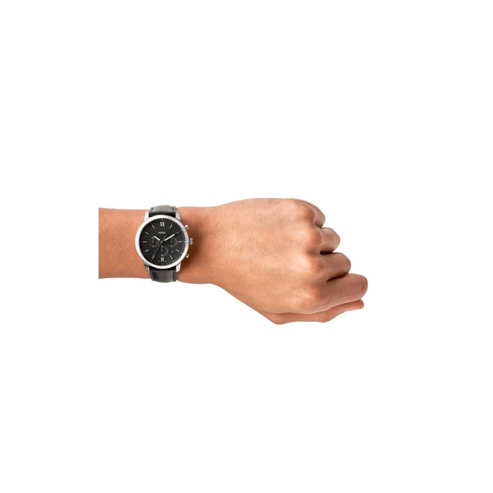 Fossil Neutra Chronograph Black Leather Watch