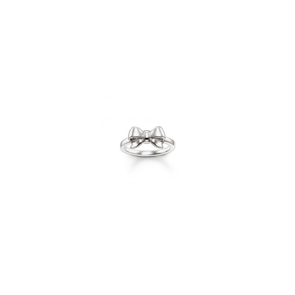 GLAM & SOUL STERLING SILVER PLAIN BOW RING