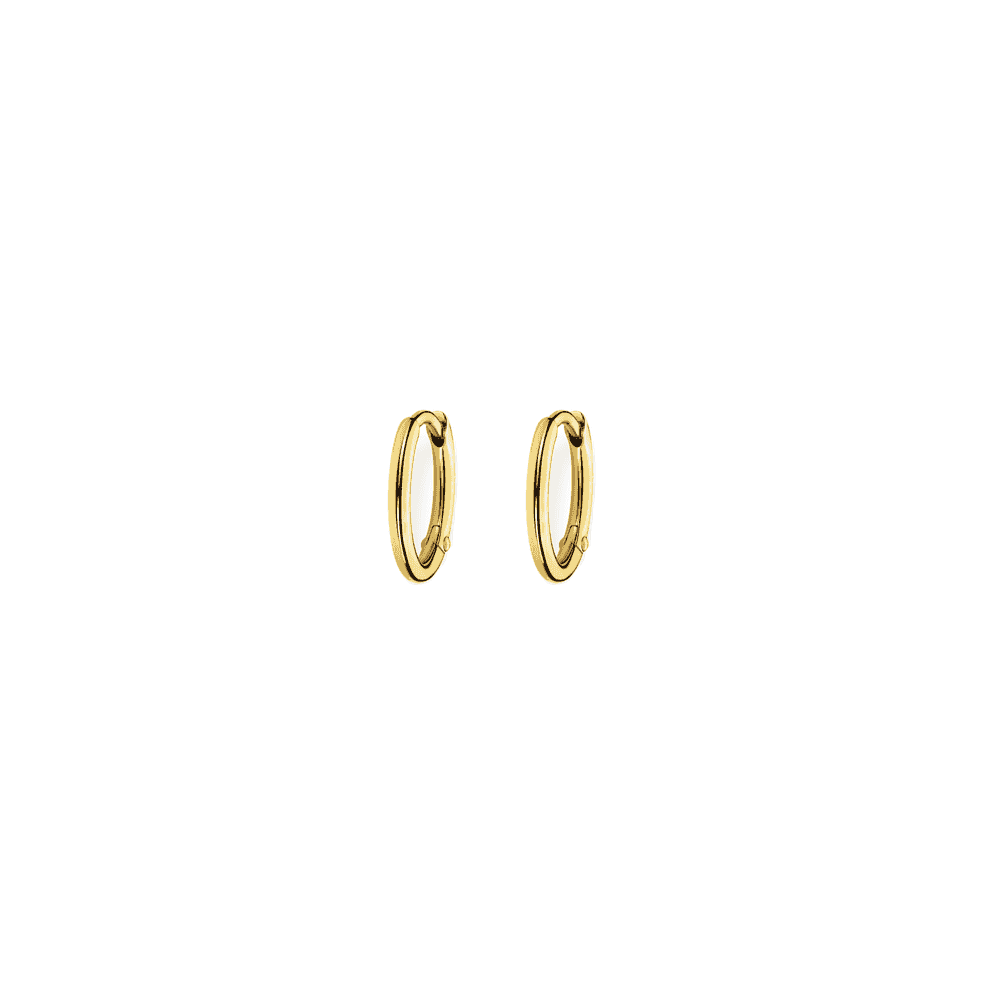 GOLD ON SILVER CLASSIC HOOP EARRINGS