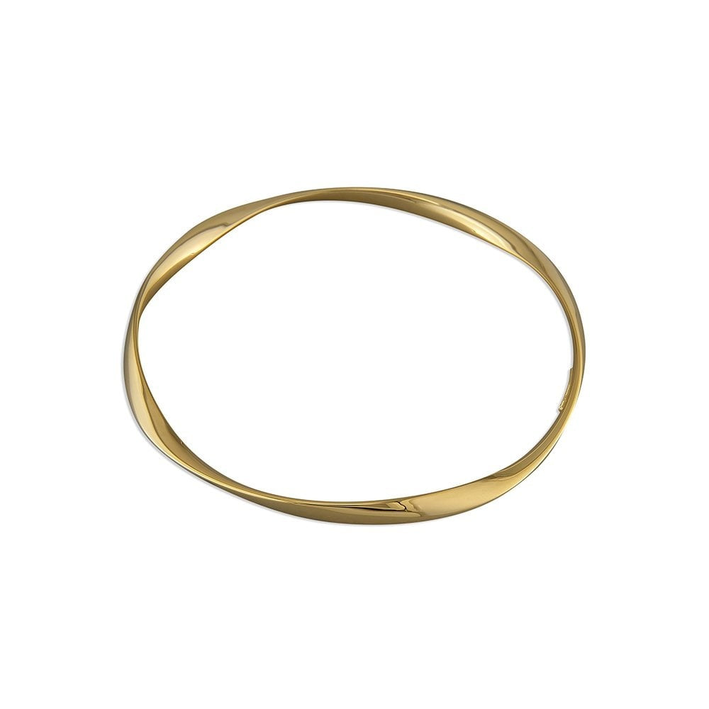 GOLD ON SILVER PLAIN BANGLE