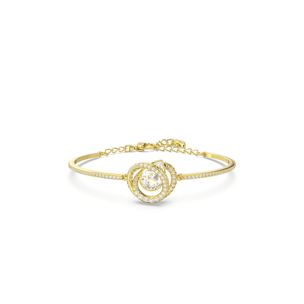Generation bangle, White, Gold-tone plated