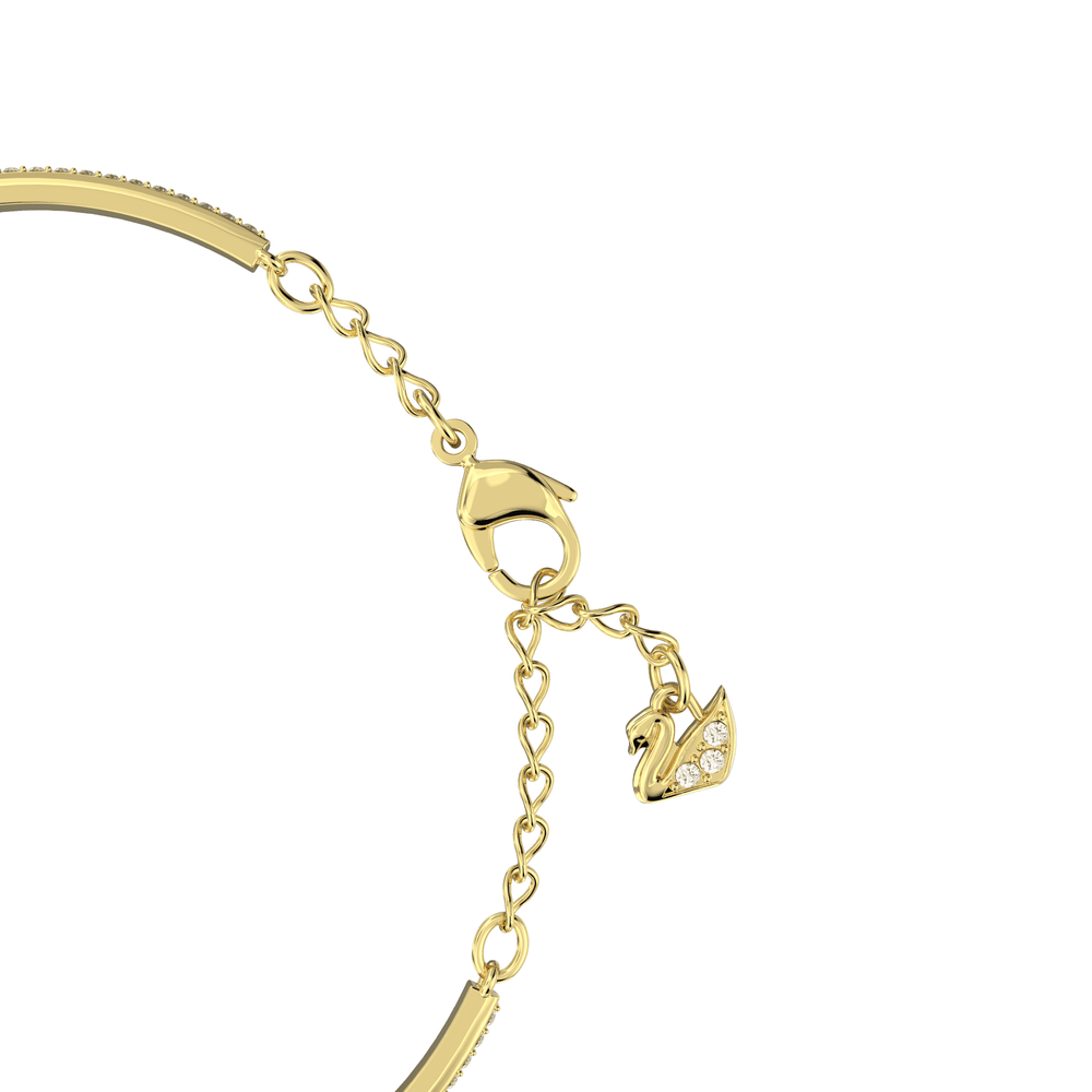 Generation bangle, White, Gold-tone plated