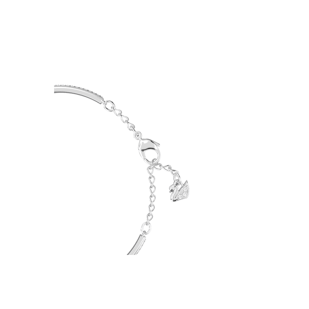 Generation bangle, White, Rhodium plated